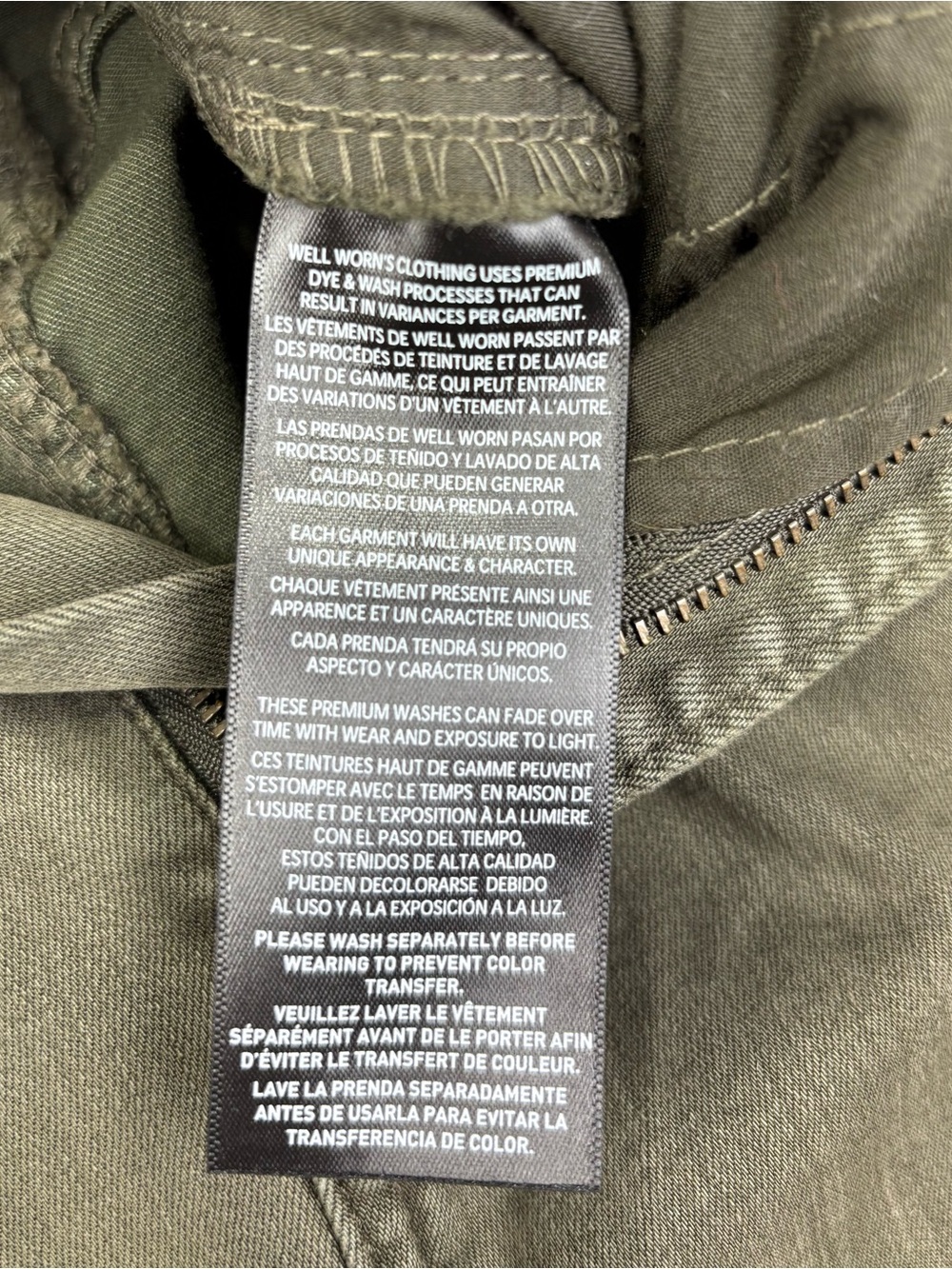 Well Worn Women’s Sz 12 Olive Green Stretch high rise Straight Jeans 28” Inseam - Picture 8 of 8